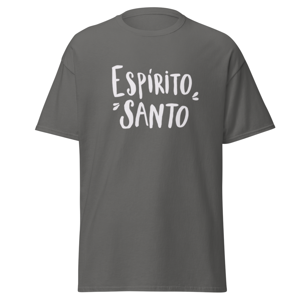 T-Shirt Cristã "Espirito Santo" estampagem branco
