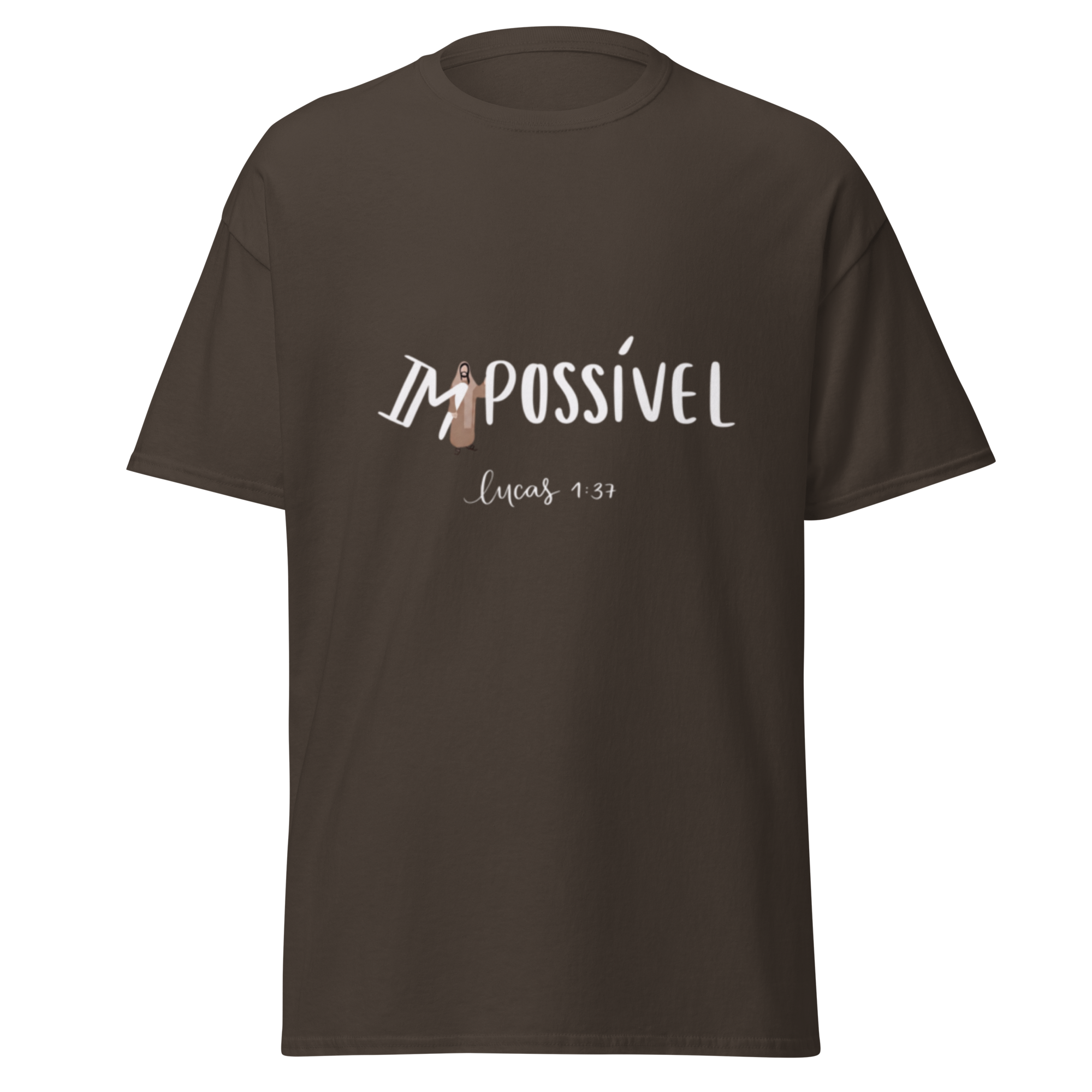 T-Shirt "Impossível" estampagem branco