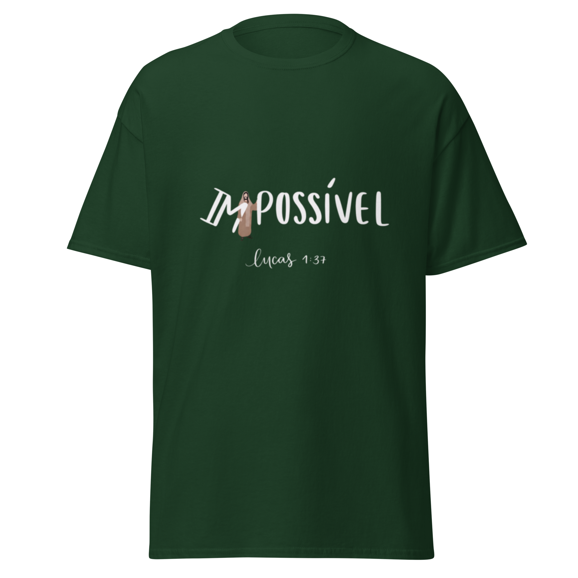 T-Shirt "Impossível" estampagem branco