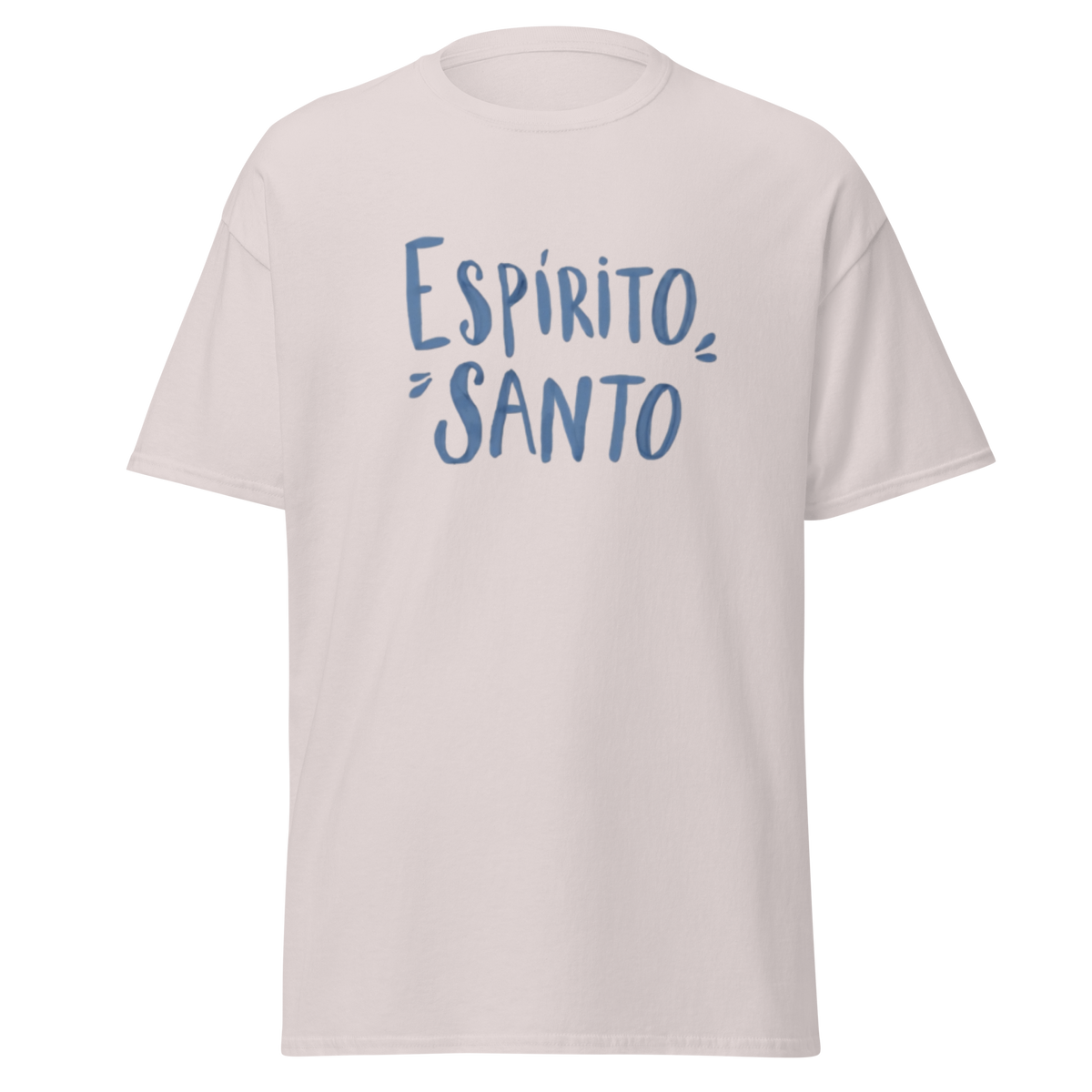 T-Shirt Cristã "Espirito Santo" estampagem azul