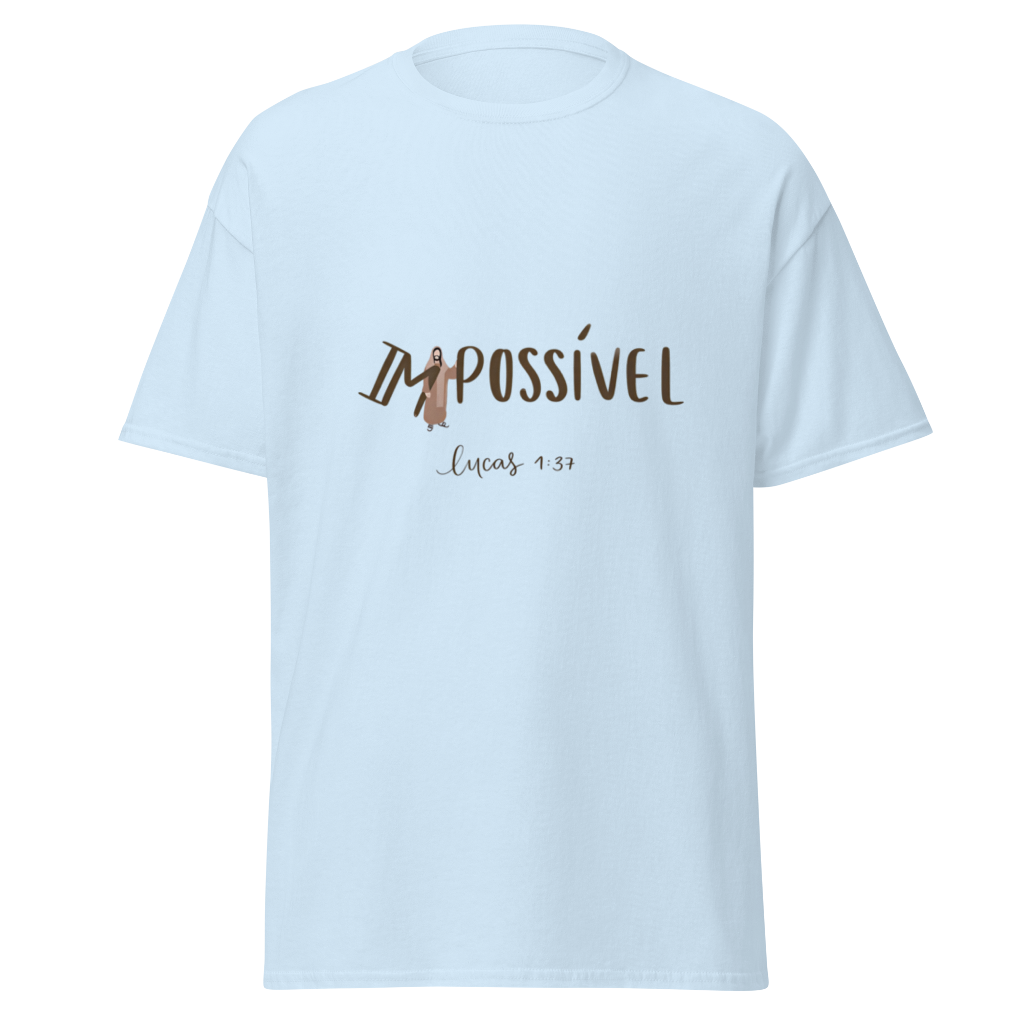 T-Shirt "Impossível" estampagem castanho