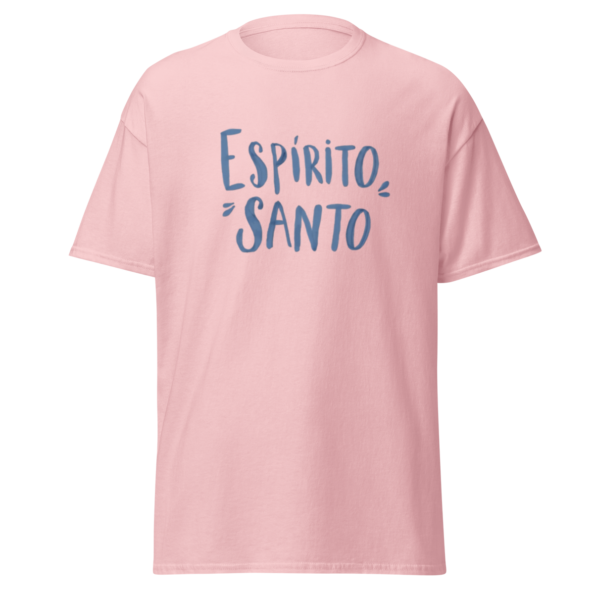 T-Shirt Cristã "Espirito Santo" estampagem azul