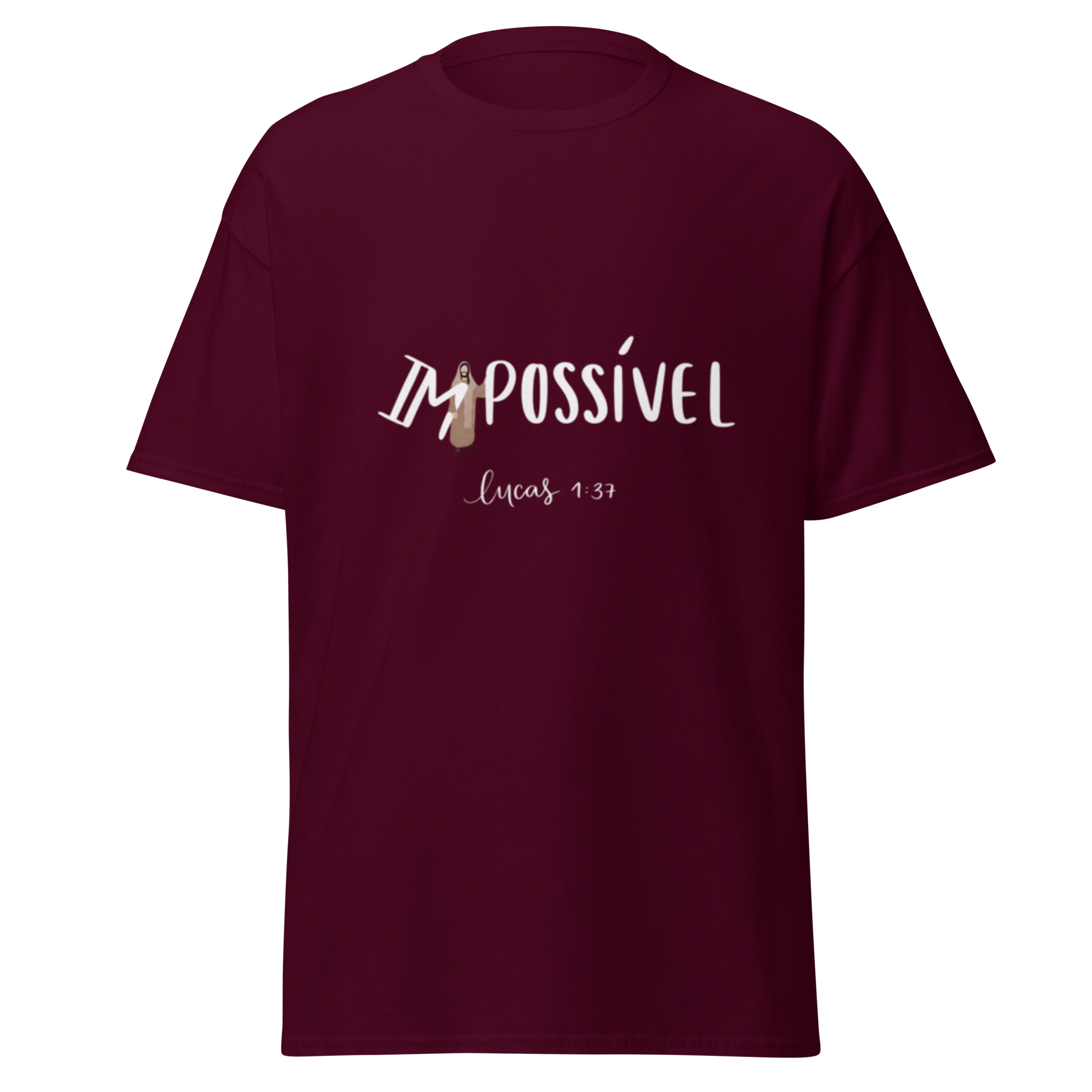 T-Shirt "Impossível" estampagem branco