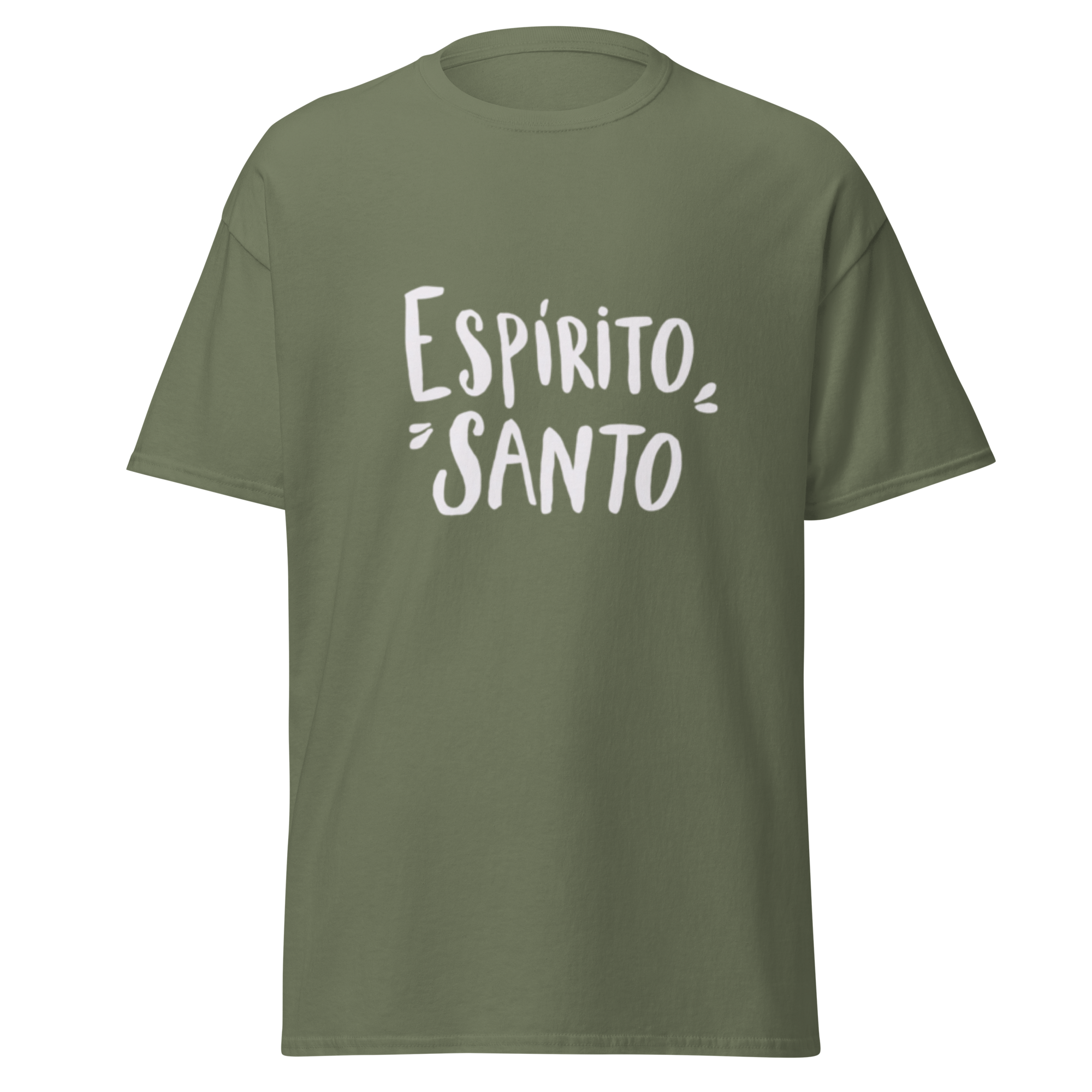 T-Shirt "Espirito Santo" estampagem branco
