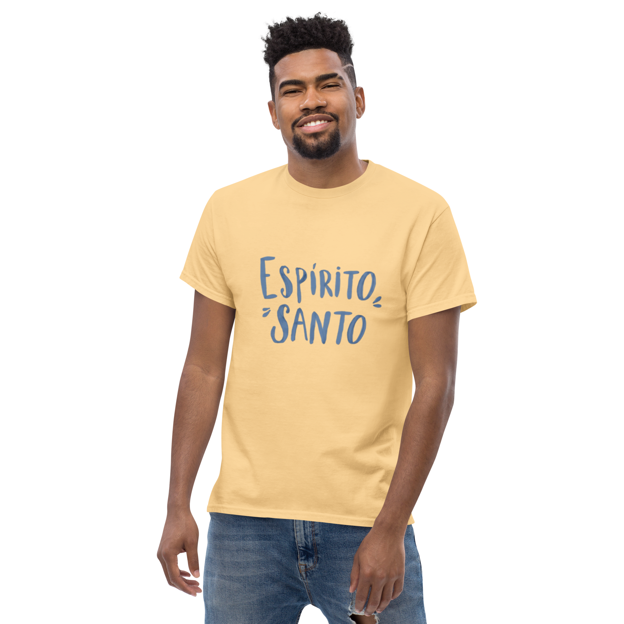 T-Shirt "Espirito Santo" estampagem azul