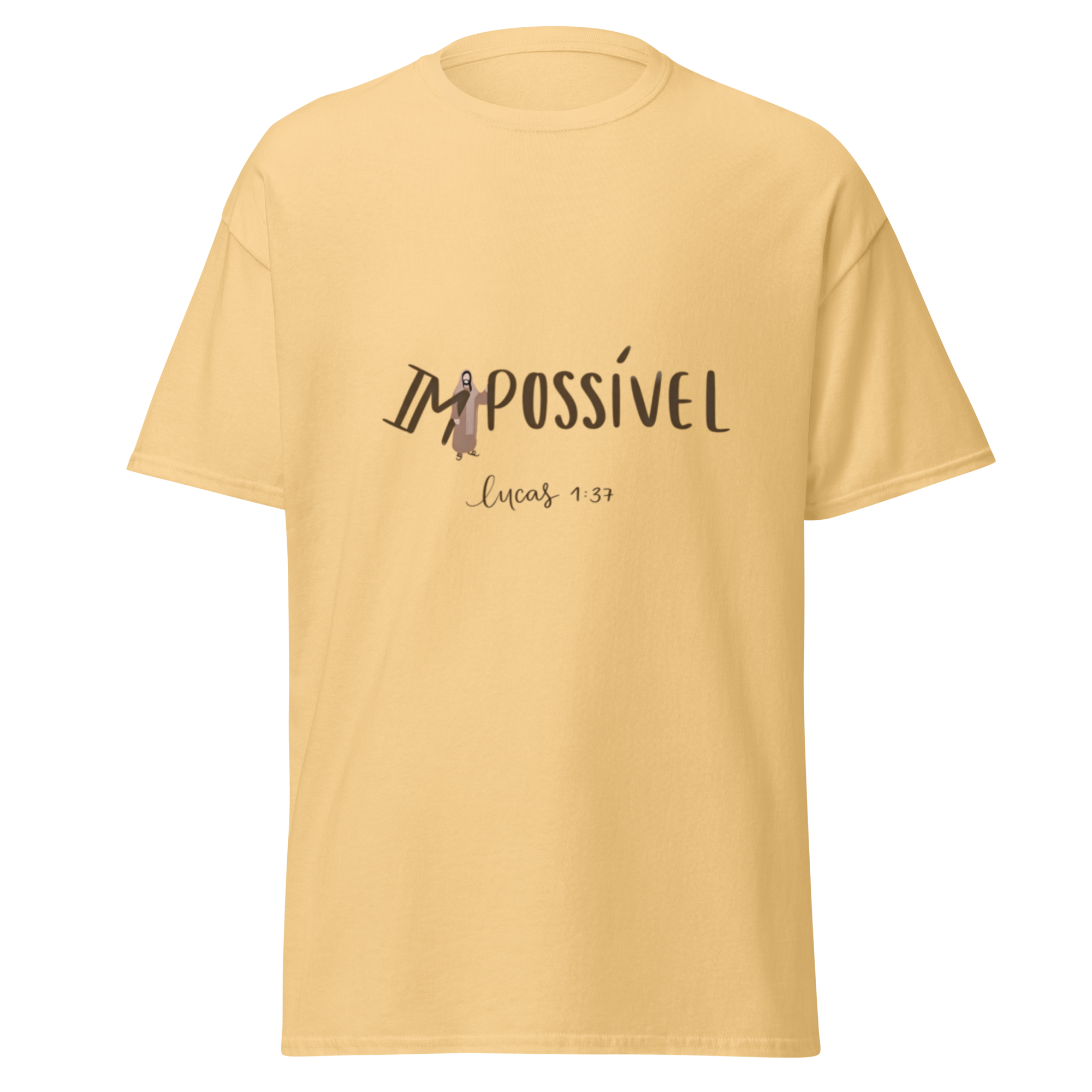 T-Shirt "Impossível" estampagem castanho